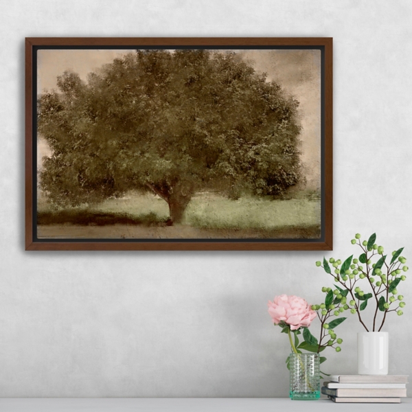 Under the Tree Framed Canvas Art Print