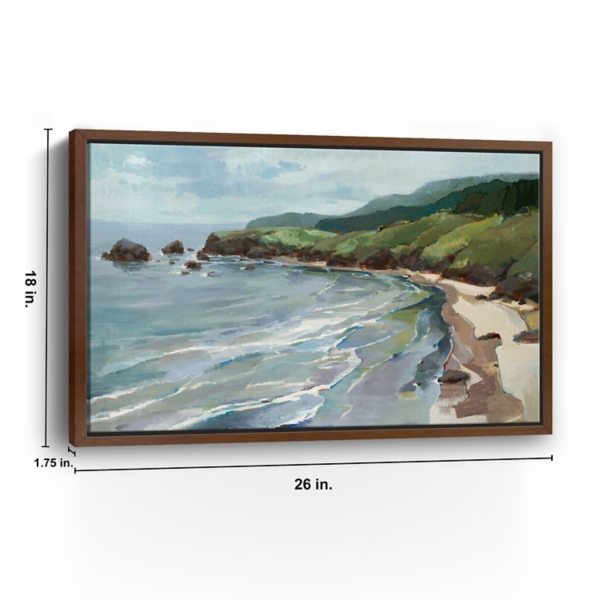 Seaside Cliffs Framed Canvas Art Print