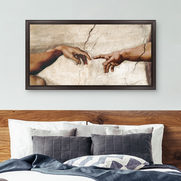 Creation of Adam Brown Framed Canvas Art Print