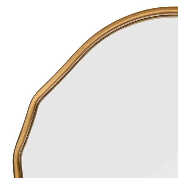 Oval Gold Madalyn Metal Wall Mirror
