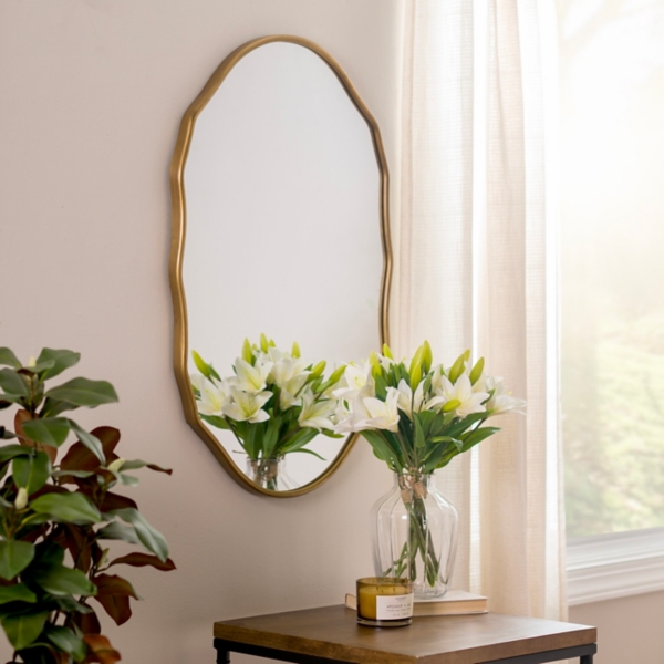 Oval Gold Madalyn Metal Wall Mirror | Kirklands Home