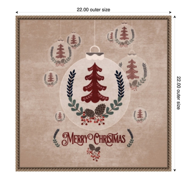 Christmas Ornament Framed Canvas Art Print