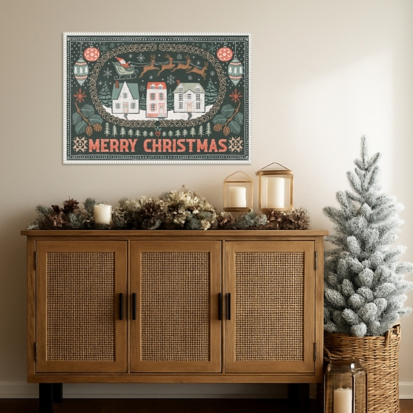 Frosty Forest II Framed Canvas Art Print