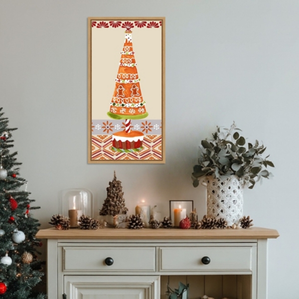 Gingerbread Wonderland II Framed Canvas Art Print