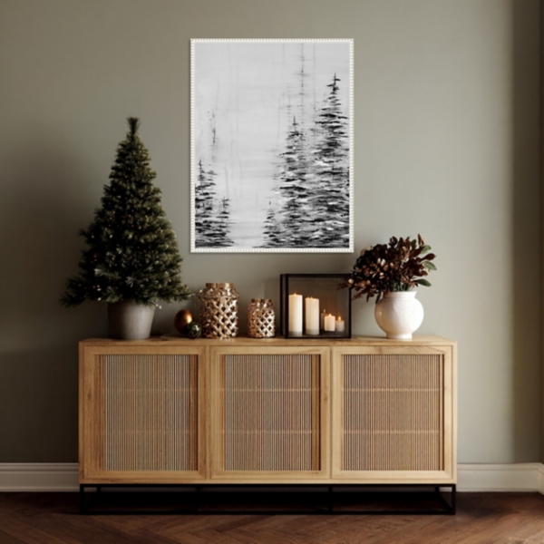 Winter Woods Framed Canvas Art Print