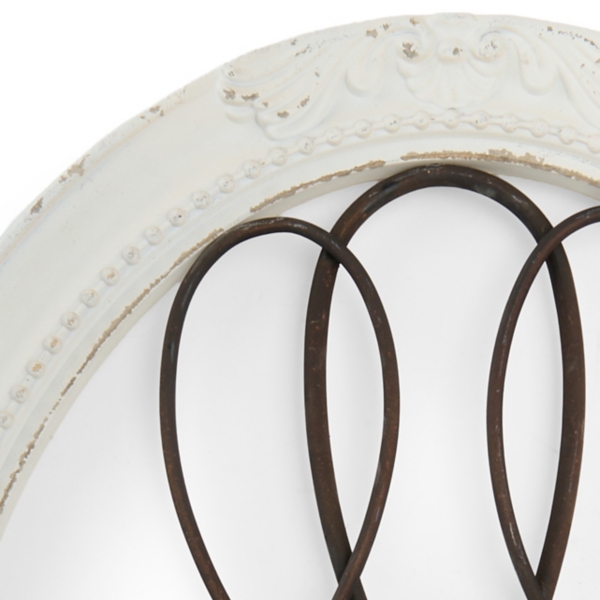 Oval Evangeline Wood and Metal Wall Plaque