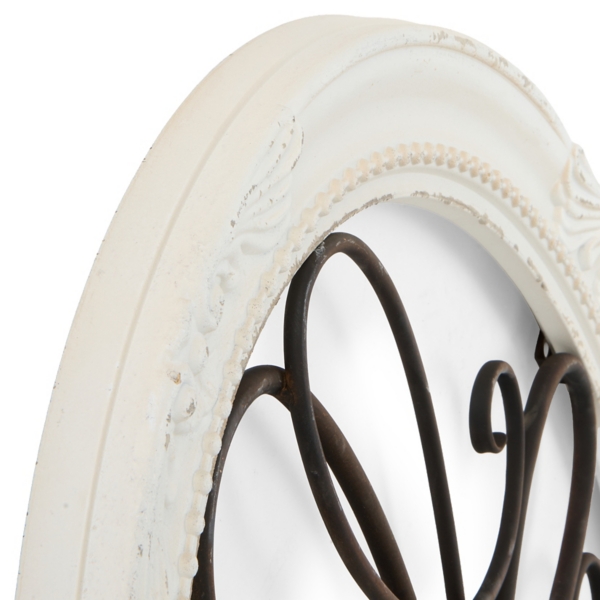 Oval Evangeline Wood and Metal Wall Plaque