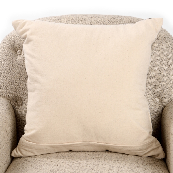 Blue and Ivory Batik Print Pillow