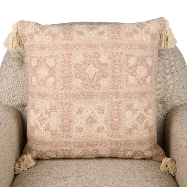 Mauve Jacquard Weave Pillow