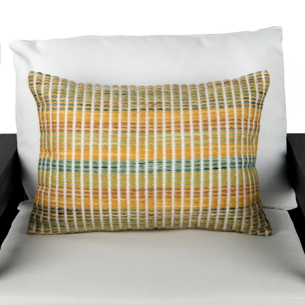 Sunrise Striped Outdoor Lumbar Pillow