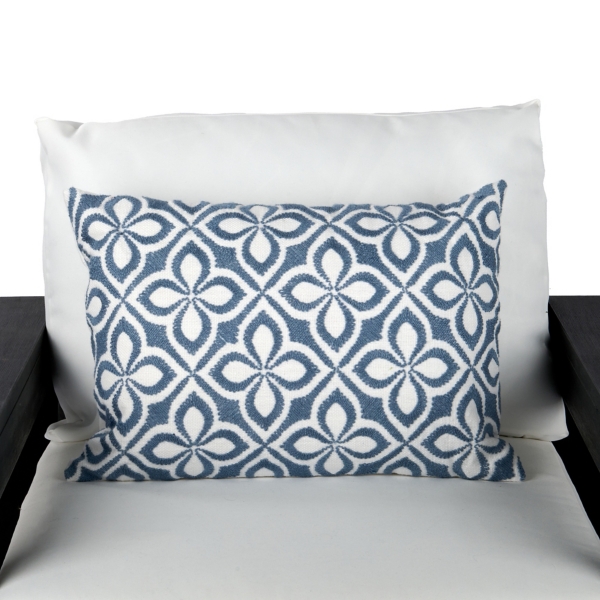 Kirkland's Embroidered Floral Outdoor Lumbar Pillow In Multi