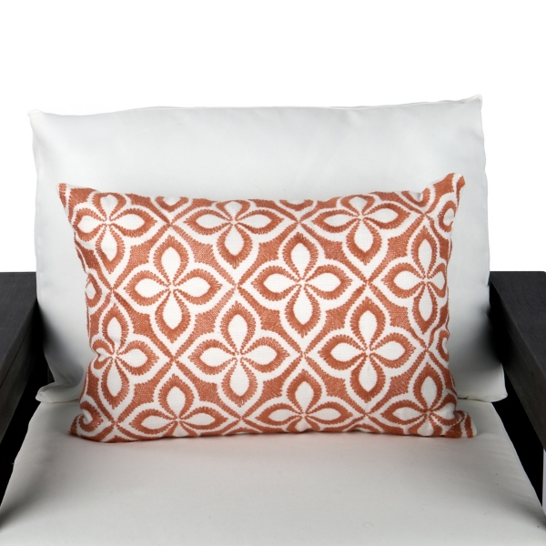 Tuscan Sun Embroidered Outdoor Lumbar Pillow