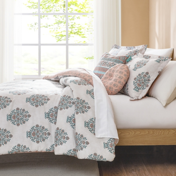 Sofia Bouquet Reversible 5-pc. Queen Comforter Set