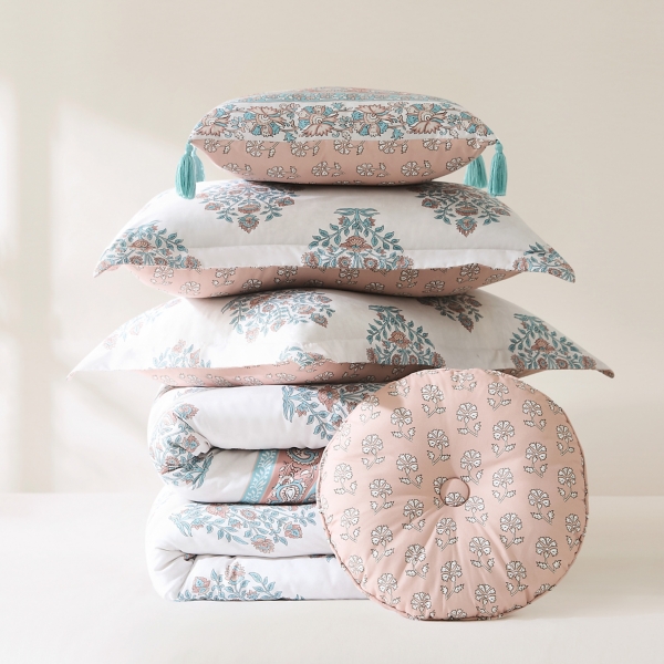 Sofia Bouquet Reversible 5-pc. Queen Comforter Set