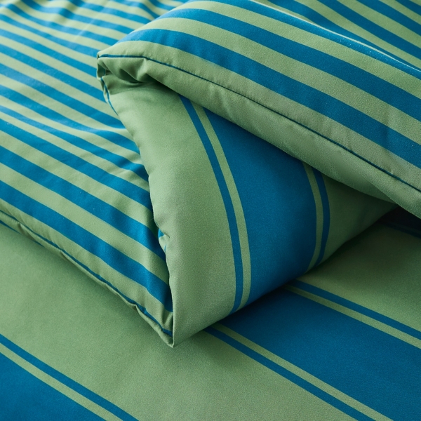 Green Cabana Stripe 2-pc. Twin XL Comforter Set