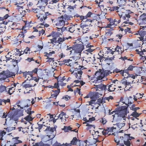 Purple Camo Floral 3-pc. Cali King Quilt Set