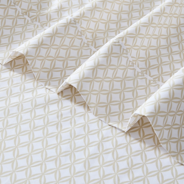 Neutral Geometric Diamond 6-pc. Full Sheet Set