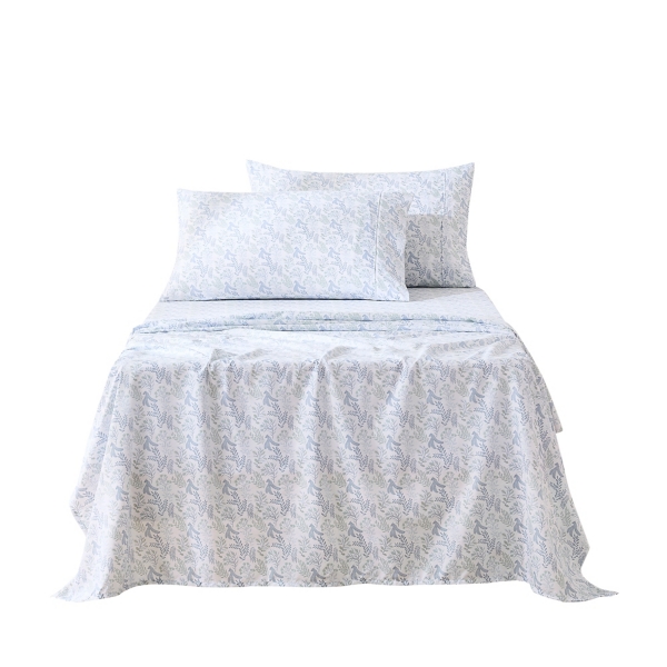 Blue Botanical 4-pc. Twin Sheet Set