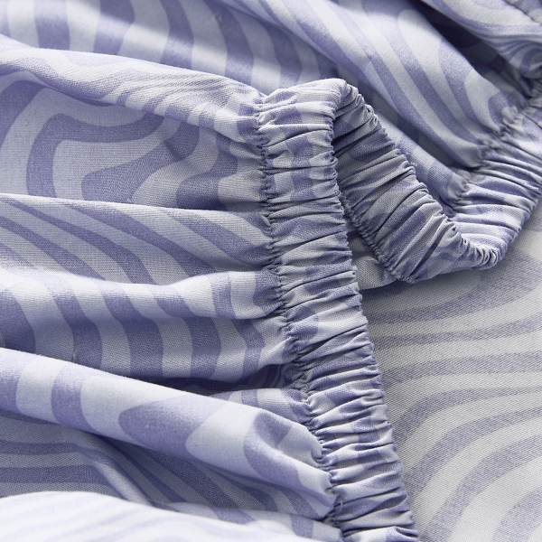 Violet Retro Waves 6-pc. Full Sheet Set