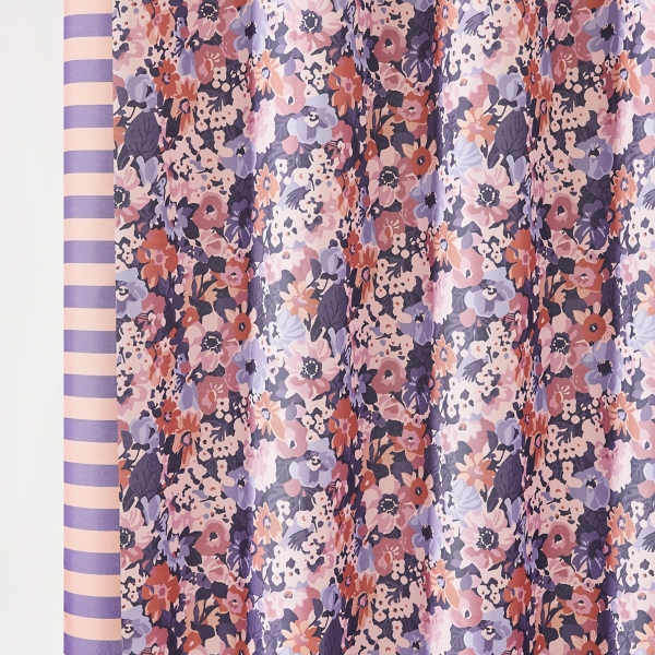 Alicia Purple Camo Floral Shower Curtain