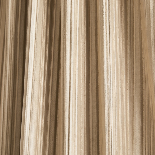 Tan Pleated Velvet Curtain Panel Set, 84 in.