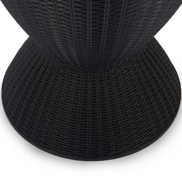 Black Woven Outdoor Cooler Table