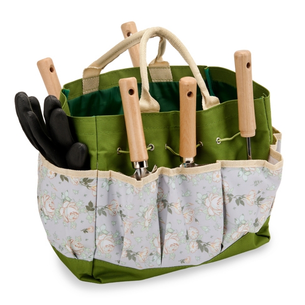 Wood and Metal 8-pc. Garden Tool Set