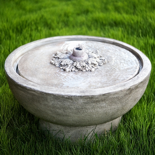 Gray Resin Elevated Fountain
