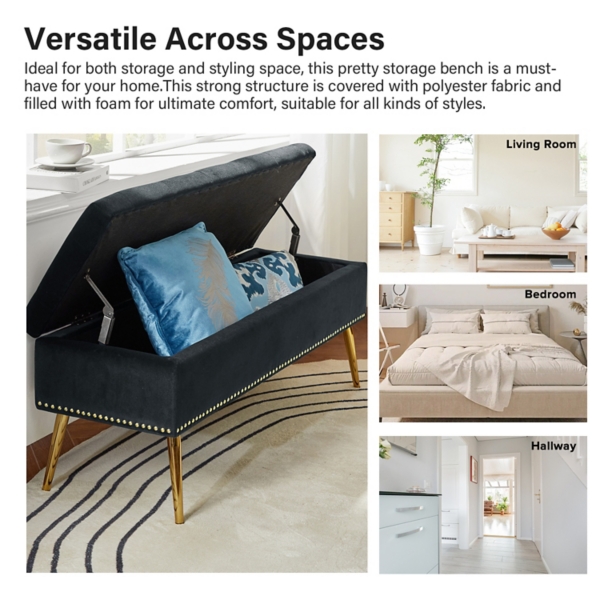 Achilles Tufted Storage Bench