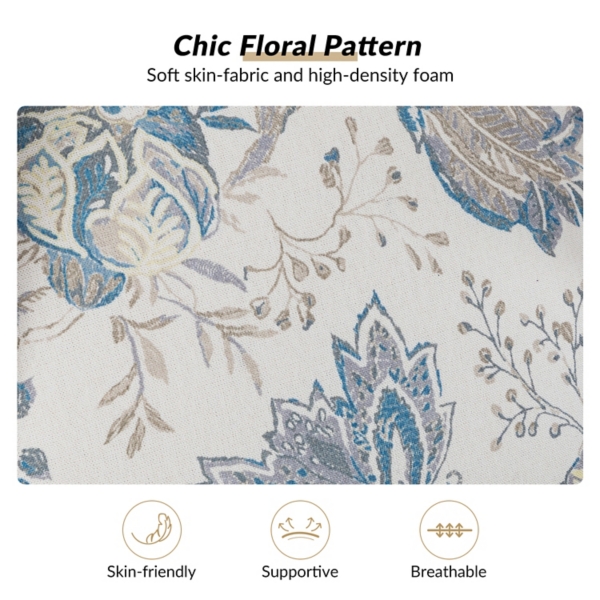 Umberto Blue Floral Accent Chair