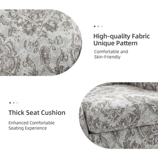 Erica Beige Damask Accent Chair