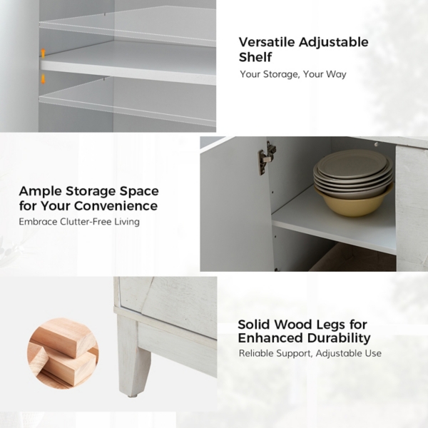 White Wood Joyce Sideboard