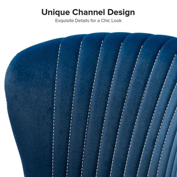 Navy Velvet Monica Loveseat