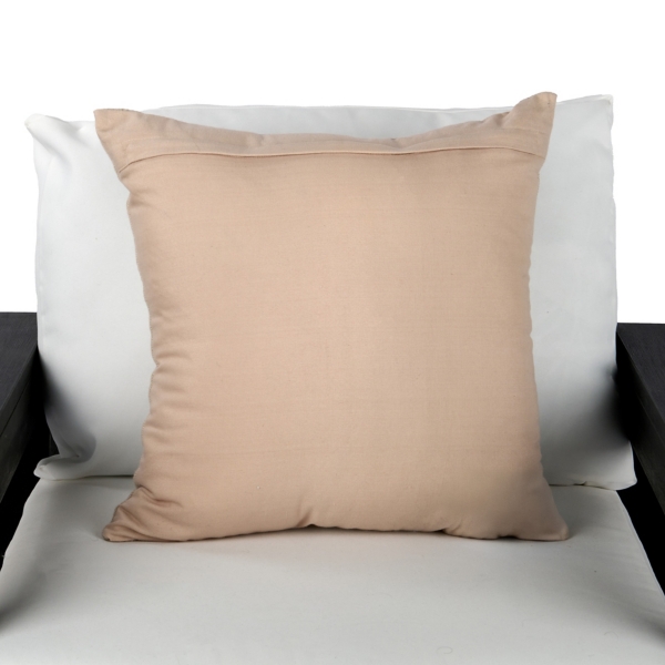 Distressed Taupe Woven Stripe Outdoor Pillow