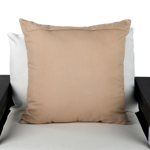 Taupe Wide Stripe Outdoor Pillow