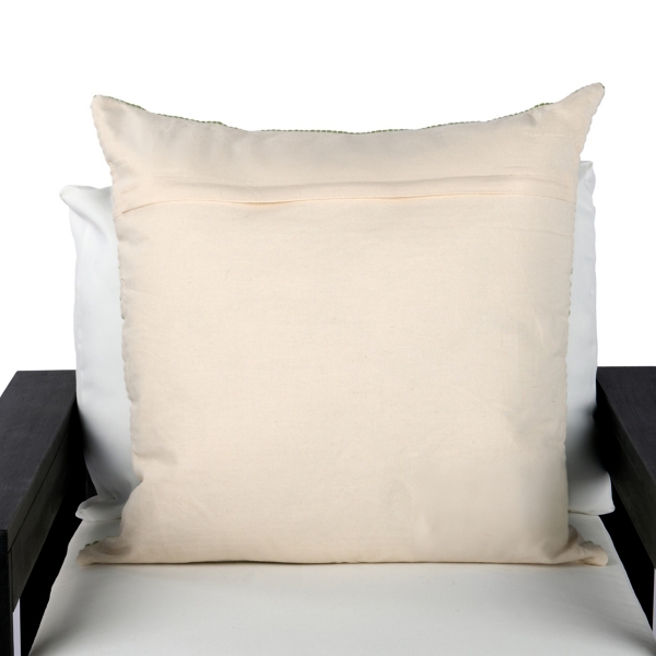 Green Tweed Stripe Outdoor Pillow