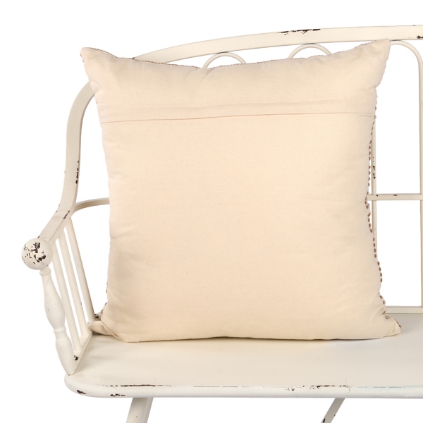 Taupe Tweed Stripe Outdoor Pillow