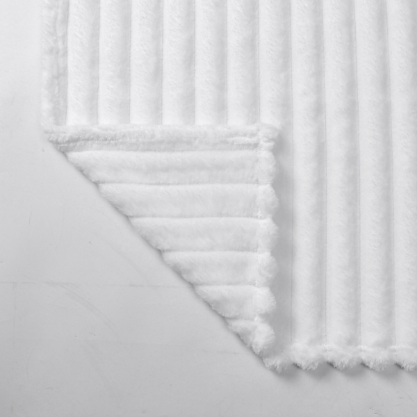 Blaise Faux Fur Ribbed Throw