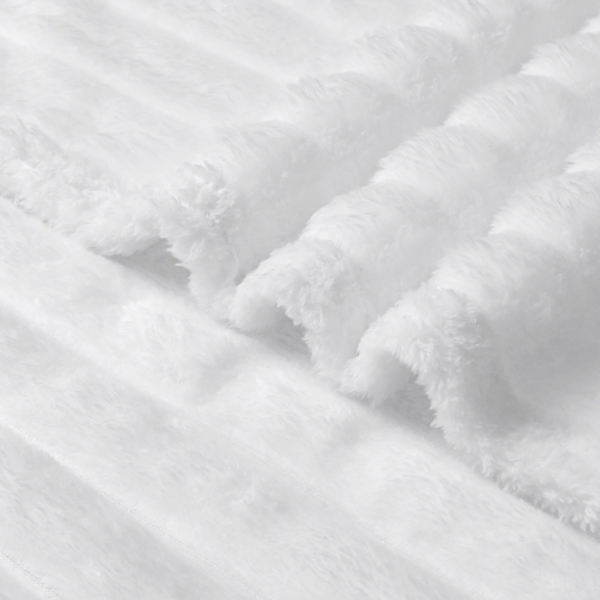 Blaise Faux Fur Ribbed Throw