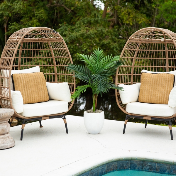 ft. UV Resistant Double Robellini Palm Tree