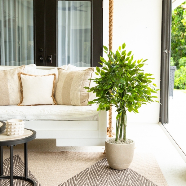 ft. UV Resistant Artificial Ficus Tree