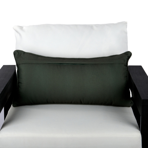 Green Welcome to Our Garden Outdoor Lumbar Pillow