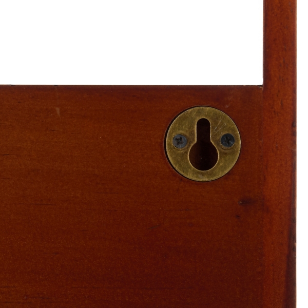 Square Wood and Rattan Wall Shelf