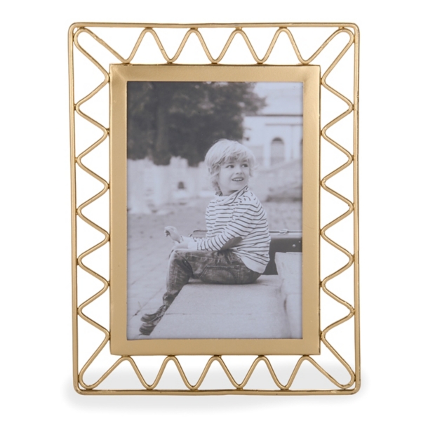 Gold Metal Zig Zag Picture Frame