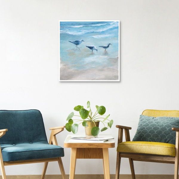 Gulls Framed Canvas Art Print