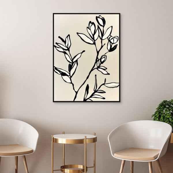 Simplicity Framed Canvas Art Print