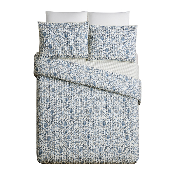 Blue Eden Paisley 3-pc. King Quilt Set