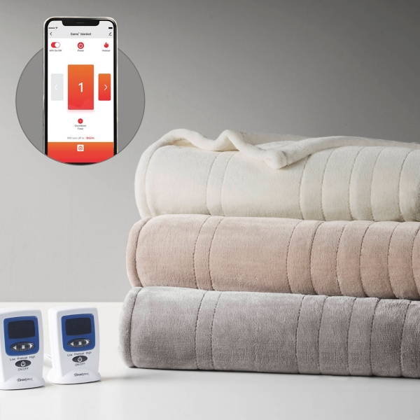 Beautyrest Plush Wifi Heated King Blanket