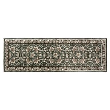 Green Leo Floral Washable Area Rug, 5x8 | Kirklands Home