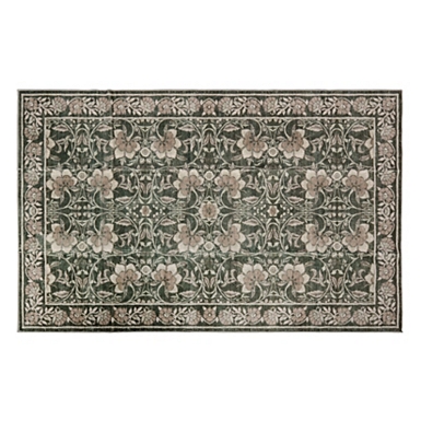 Green Leo Floral Washable Area Rug, 8x10 | Kirklands Home
